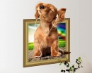 3D-Effect Frame Dog Removable Mural Art